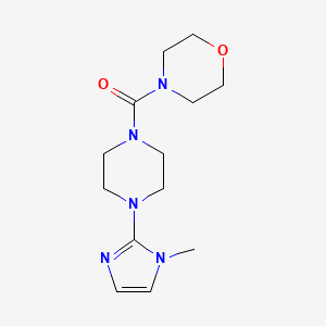 molecular formula C13H21N5O2 B2757047 4-[4-(1-methyl-1H-imidazol-2-yl)piperazine-1-carbonyl]morpholine CAS No. 1954193-57-7