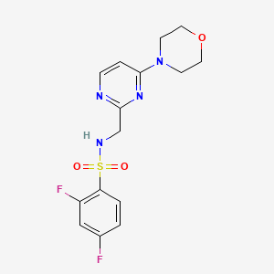 B2757053 2,4-difluoro-N-((4-morpholinopyrimidin-2-yl)methyl)benzenesulfonamide CAS No. 1797292-23-9