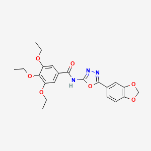 N-(5-(benzo[d][1,3]dioxol-5-yl)-1,3,4-oxadiazol-2-yl)-3,4,5-triethoxybenzamide