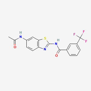 B2757062 N-(6-acetamido-1,3-benzothiazol-2-yl)-3-(trifluoromethyl)benzamide CAS No. 330189-73-6