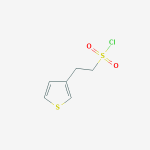 molecular formula C6H7ClO2S2 B2757081 2-(Thiophen-3-yl)ethane-1-sulfonyl chloride CAS No. 114896-66-1