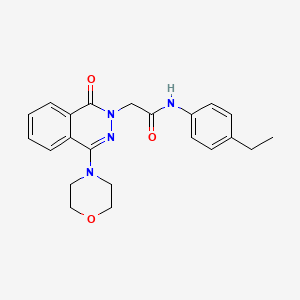 molecular formula C22H24N4O3 B2757121 N-(4-ethylphenyl)-2-[4-(morpholin-4-yl)-1-oxo-1,2-dihydrophthalazin-2-yl]acetamide CAS No. 1251674-75-5