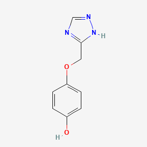 molecular formula C9H9N3O2 B2757134 4-((4H-1,2,4-Triazol-3-yl)methoxy)phenol CAS No. 2110265-50-2