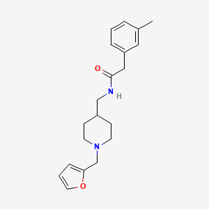 B2757135 N-((1-(furan-2-ylmethyl)piperidin-4-yl)methyl)-2-(m-tolyl)acetamide CAS No. 953997-51-8