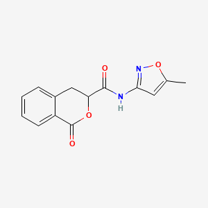 molecular formula C14H12N2O4 B2757199 N-(5-methyl-1,2-oxazol-3-yl)-1-oxo-3,4-dihydroisochromene-3-carboxamide CAS No. 868154-29-4