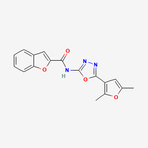 molecular formula C17H13N3O4 B2757212 N-[5-(2,5-dimethylfuran-3-yl)-1,3,4-oxadiazol-2-yl]-1-benzofuran-2-carboxamide CAS No. 1251565-29-3