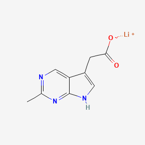 molecular formula C9H8LiN3O2 B2757216 Lithium;2-(2-methyl-7H-pyrrolo[2,3-d]pyrimidin-5-yl)acetate CAS No. 2445793-07-5