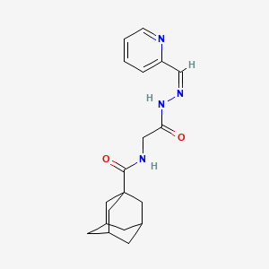 molecular formula C19H24N4O2 B2757261 N-({N'-[(1Z)-(pyridin-2-yl)methylidene]hydrazinecarbonyl}methyl)adamantane-1-carboxamide CAS No. 476431-08-0