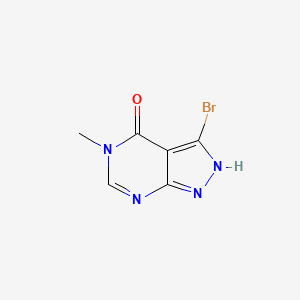 molecular formula C6H5BrN4O B2757303 3-bromo-5-methyl-1H,4H,5H-pyrazolo[3,4-d]pyrimidin-4-one CAS No. 66865-12-1
