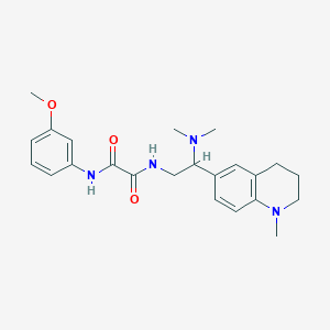 molecular formula C23H30N4O3 B2757339 N-[2-(dimethylamino)-2-(1-methyl-1,2,3,4-tetrahydroquinolin-6-yl)ethyl]-N'-(3-methoxyphenyl)ethanediamide CAS No. 922012-05-3