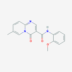 molecular formula C17H15N3O3 B2757365 N-(2-methoxyphenyl)-7-methyl-4-oxo-4H-pyrido[1,2-a]pyrimidine-3-carboxamide CAS No. 877650-41-4