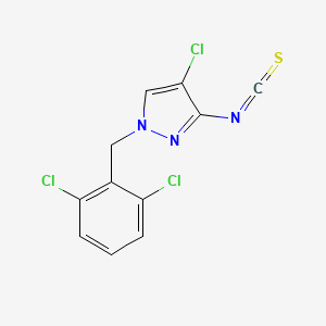 molecular formula C11H6Cl3N3S B2757432 4-chloro-1-(2,6-dichlorobenzyl)-3-isothiocyanato-1H-pyrazole CAS No. 1004644-13-6