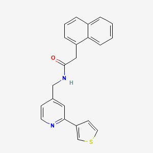 molecular formula C22H18N2OS B2757438 2-(naphthalen-1-yl)-N-((2-(thiophen-3-yl)pyridin-4-yl)methyl)acetamide CAS No. 2034581-30-9