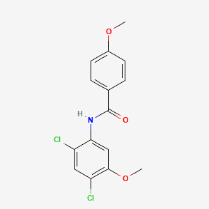 molecular formula C15H13Cl2NO3 B2757470 N-(2,4-dichloro-5-methoxyphenyl)-4-methoxybenzamide CAS No. 338961-11-8