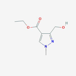 molecular formula C8H12N2O3 B2757473 ethyl 3-(hydroxymethyl)-1-methyl-1H-pyrazole-4-carboxylate CAS No. 81303-63-1