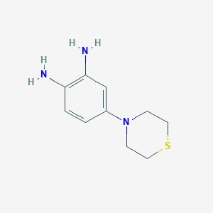 molecular formula C10H15N3S B2757559 4-Thiomorpholin-4-ylbenzene-1,2-diamine CAS No. 1696692-81-5