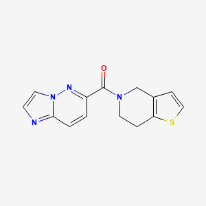 molecular formula C14H12N4OS B2757582 6-{4H,5H,6H,7H-thieno[3,2-c]pyridine-5-carbonyl}imidazo[1,2-b]pyridazine CAS No. 2415538-54-2