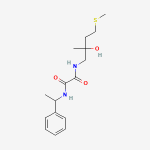 molecular formula C16H24N2O3S B2757616 N1-(2-hydroxy-2-methyl-4-(methylthio)butyl)-N2-(1-phenylethyl)oxalamide CAS No. 1396806-94-2
