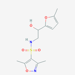 molecular formula C12H16N2O5S B2757627 N-[2-hydroxy-2-(5-methylfuran-2-yl)ethyl]-3,5-dimethyl-1,2-oxazole-4-sulfonamide CAS No. 1226449-85-9