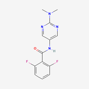 molecular formula C13H12F2N4O B2757648 N-[2-(dimethylamino)pyrimidin-5-yl]-2,6-difluorobenzamide CAS No. 1396685-93-0