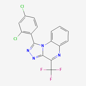 molecular formula C16H7Cl2F3N4 B2757665 1-(2,4-Dichlorophenyl)-4-(trifluoromethyl)-[1,2,4]triazolo[4,3-a]quinoxaline CAS No. 338773-18-5