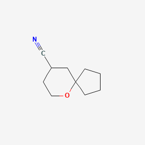molecular formula C10H15NO B2757677 6-Oxaspiro[4.5]decane-9-carbonitrile CAS No. 1536036-80-2