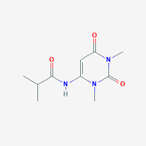molecular formula C10H15N3O3 B2757678 N-(1,3-dimethyl-2,6-dioxo-1,2,3,6-tetrahydropyrimidin-4-yl)-2-methylpropanamide CAS No. 633296-55-6