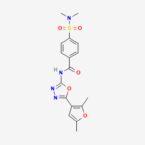 molecular formula C17H18N4O5S B2757681 N-[5-(2,5-dimethylfuran-3-yl)-1,3,4-oxadiazol-2-yl]-4-(dimethylsulfamoyl)benzamide CAS No. 1251578-16-1