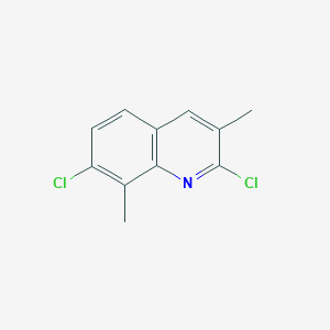 molecular formula C11H9Cl2N B027577 2,7-Dichloro-3,8-dimethylquinoline CAS No. 108097-00-3