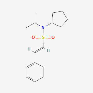 molecular formula C16H23NO2S B2757704 (E)-N-cyclopentyl-2-phenyl-N-propan-2-ylethenesulfonamide CAS No. 1322949-39-2
