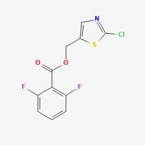 molecular formula C11H6ClF2NO2S B2757724 (2-Chloro-1,3-thiazol-5-yl)methyl 2,6-difluorobenzenecarboxylate CAS No. 478047-22-2