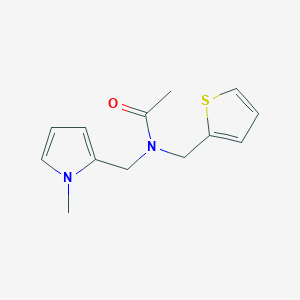 molecular formula C13H16N2OS B2757726 N-((1-methyl-1H-pyrrol-2-yl)methyl)-N-(thiophen-2-ylmethyl)acetamide CAS No. 1286711-00-9