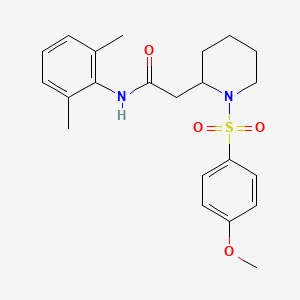 molecular formula C22H28N2O4S B2757738 N-(2,6-dimethylphenyl)-2-(1-((4-methoxyphenyl)sulfonyl)piperidin-2-yl)acetamide CAS No. 941956-34-9