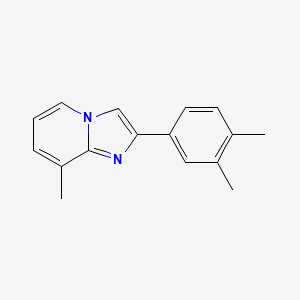 molecular formula C16H16N2 B2757739 2-(3,4-Dimethylphenyl)-8-methylimidazo[1,2-a]pyridine CAS No. 881041-49-2
