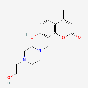molecular formula C17H22N2O4 B2757780 7-hydroxy-8-{[4-(2-hydroxyethyl)piperazin-1-yl]methyl}-4-methyl-2H-chromen-2-one CAS No. 294875-39-1