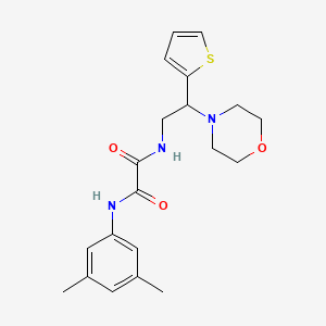 molecular formula C20H25N3O3S B2757806 N1-(3,5-dimethylphenyl)-N2-(2-morpholino-2-(thiophen-2-yl)ethyl)oxalamide CAS No. 899747-35-4