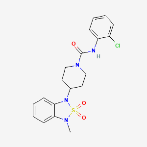molecular formula C19H21ClN4O3S B2757808 N-(2-chlorophenyl)-4-(3-methyl-2,2-dioxidobenzo[c][1,2,5]thiadiazol-1(3H)-yl)piperidine-1-carboxamide CAS No. 2034600-97-8