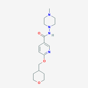 molecular formula C17H26N4O3 B2757811 N-(4-methylpiperazin-1-yl)-6-((tetrahydro-2H-pyran-4-yl)methoxy)nicotinamide CAS No. 2034278-79-8