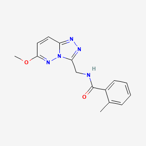 molecular formula C15H15N5O2 B2757813 N-((6-methoxy-[1,2,4]triazolo[4,3-b]pyridazin-3-yl)methyl)-2-methylbenzamide CAS No. 2034276-44-1