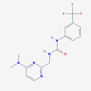 molecular formula C15H16F3N5O B2757897 1-((4-(Dimethylamino)pyrimidin-2-yl)methyl)-3-(3-(trifluoromethyl)phenyl)urea CAS No. 1797655-73-2