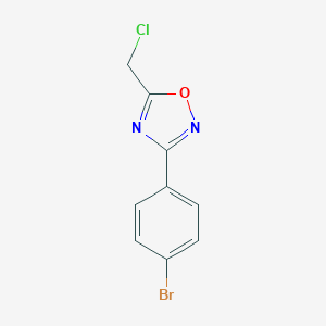 molecular formula C9H6BrClN2O B027579 3-(4-Bromophenyl)-5-(chloromethyl)-1,2,4-oxadiazole CAS No. 110704-42-2