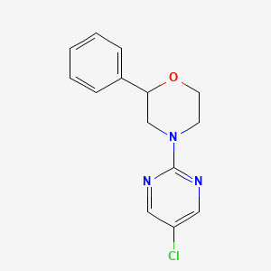 molecular formula C14H14ClN3O B2757913 4-(5-Chloropyrimidin-2-yl)-2-phenylmorpholine CAS No. 2034511-81-2