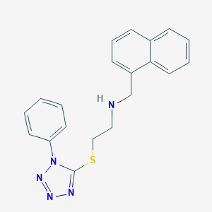 molecular formula C20H19N5S B275793 N-(naphthalen-1-ylmethyl)-2-[(1-phenyl-1H-tetrazol-5-yl)sulfanyl]ethanamine 