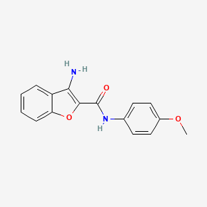 molecular formula C16H14N2O3 B2757948 3-amino-N-(4-methoxyphenyl)-1-benzofuran-2-carboxamide CAS No. 608121-84-2