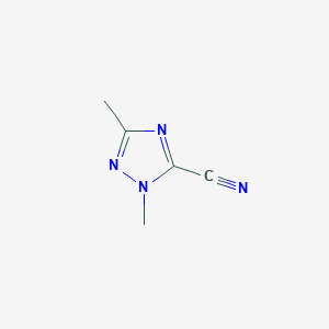 molecular formula C5H6N4 B2757987 dimethyl-1H-1,2,4-triazole-5-carbonitrile CAS No. 1519723-16-0