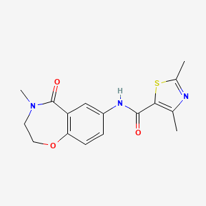 2,4-dimethyl-N-(4-methyl-5-oxo-2,3,4,5-tetrahydrobenzo[f][1,4]oxazepin-7-yl)thiazole-5-carboxamide