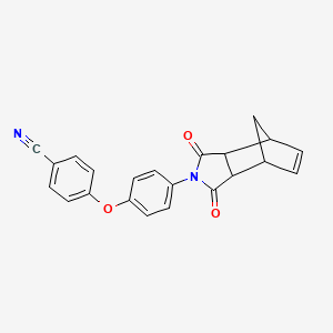 4-(4-(1,3-dioxo-3a,4,7,7a-tetrahydro-1H-4,7-methanoisoindol-2(3H)-yl)phenoxy)benzonitrile
