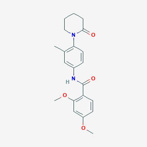 2,4-dimethoxy-N-(3-methyl-4-(2-oxopiperidin-1-yl)phenyl)benzamide