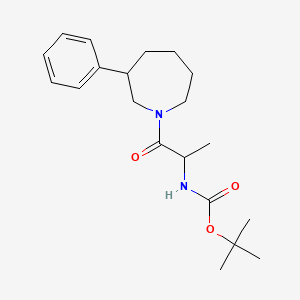 molecular formula C20H30N2O3 B2758021 tert-butyl N-[1-oxo-1-(3-phenylazepan-1-yl)propan-2-yl]carbamate CAS No. 2034205-12-2