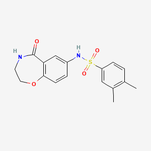 3,4-dimethyl-N-(5-oxo-2,3,4,5-tetrahydrobenzo[f][1,4]oxazepin-7-yl)benzenesulfonamide